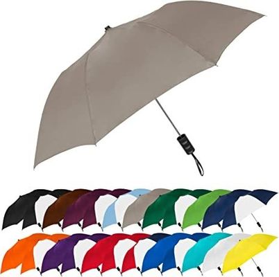 Parapluie réfléchissante avec poignée de lampe de poche LED et cadre de sécurité en fibre de verre