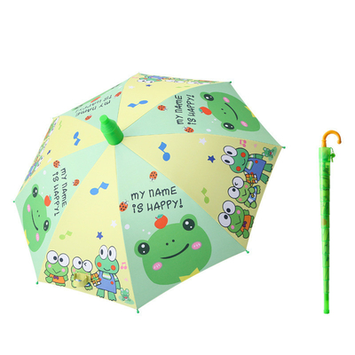 Parapluie pour enfants à poignée longue avec fonctionnement semi-automatique et boîtier étanche