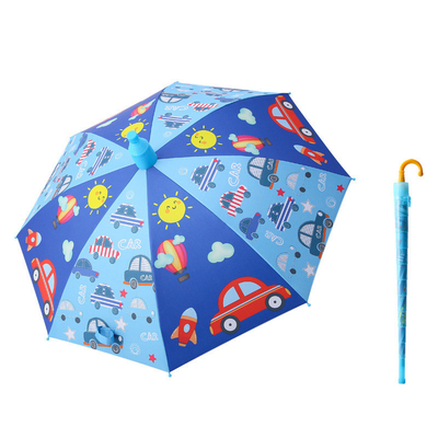 Parapluie pour enfants à poignée longue avec fonctionnement semi-automatique et boîtier étanche