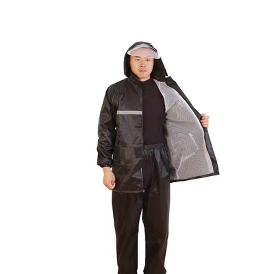 Vêtement de pluie pour homme en polyester de nylon en PVC pour moto