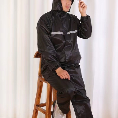 Vêtement de pluie pour homme en polyester de nylon en PVC pour moto