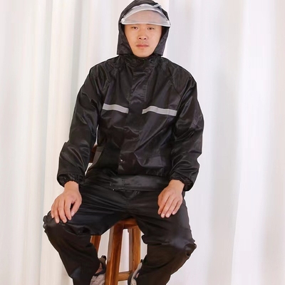 Vêtement de pluie pour homme en polyester de nylon en PVC pour moto
