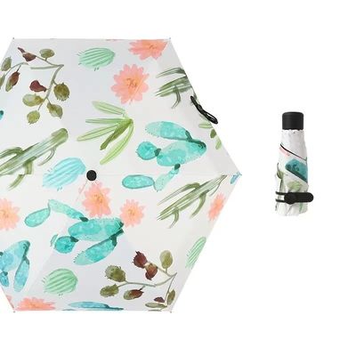 Ombrelle métallique enduite d'or de style japonais et coréen à 5 plis Mini poche UV