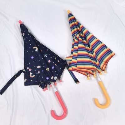 Rainbow Kids parapluie longue poignée sûre et facile à ouvrir pour les enfants de la maternelle