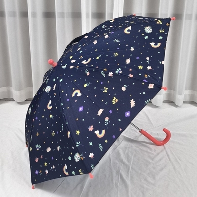 Rainbow Kids parapluie longue poignée sûre et facile à ouvrir pour les enfants de la maternelle