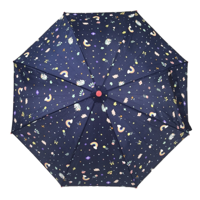 Rainbow Kids parapluie longue poignée sûre et facile à ouvrir pour les enfants de la maternelle