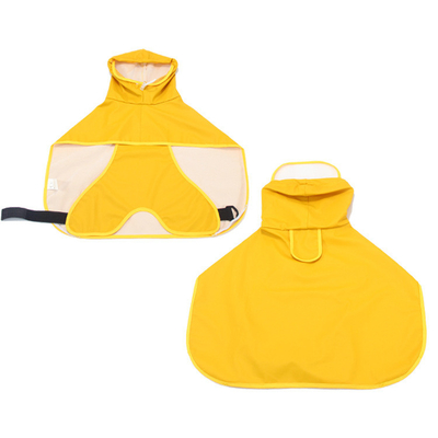 Poncho style imperméable à l'eau et réfléchissante manteau de pluie pour chien avec ouverture de harnais et poche de sac de caca