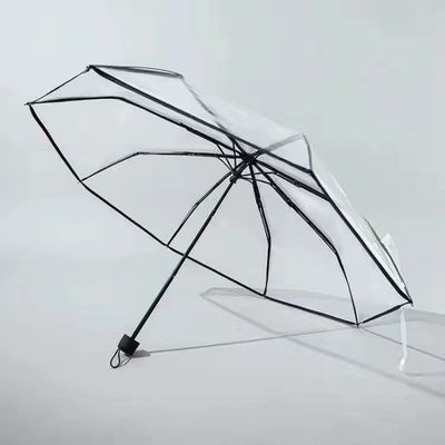Femme Petit parapluie frais trois parapluie pliable 2023 arc-en-ciel transparent 21 pouces * 8k