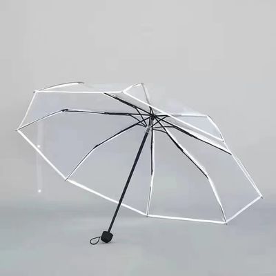 Femme Petit parapluie frais trois parapluie pliable 2023 arc-en-ciel transparent 21 pouces * 8k