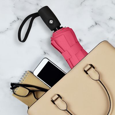 23 pouces * 10k Rose poudre couleur fausse double parapluie parapluie de voyage pour une manipulation facile