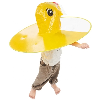 Ufo à poignée en forme de manteau de pluie pour enfants Poncho imperméable transparent pour le plaisir en plein air