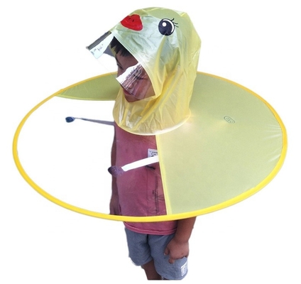 Ufo à poignée en forme de manteau de pluie pour enfants Poncho imperméable transparent pour le plaisir en plein air