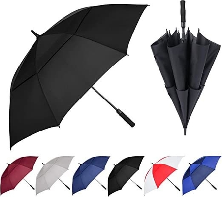 Contrôle semi-automatique tout en une fonction Logo personnalisé Parapluie de golf avec grande canopée