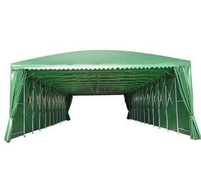 Cadre en acier galvanisé poussant et tirant Garage pliant Carport pour lavage de voiture imperméable