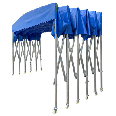 Cadre en acier galvanisé poussant et tirant Garage pliant Carport pour lavage de voiture imperméable