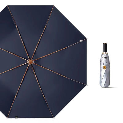 3 parapluie en titane d'argent pliable pour cadeaux d'entreprise Protection UV Portable Durable