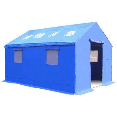 Tente de camping en tubes galvanisés épais pour le personnel de construction sur le site de secours en cas de catastrophe