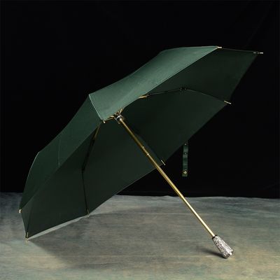 Contrôle manuel Manche à insertion de diamant 3 parapluies pliables Uniques parapluies de pluie pour femmes