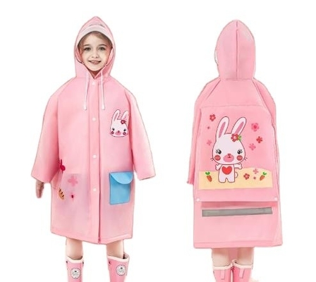 Manteau de pluie pour enfants en tissu 100% EVA idéal pour les voyages et les activités de plein air