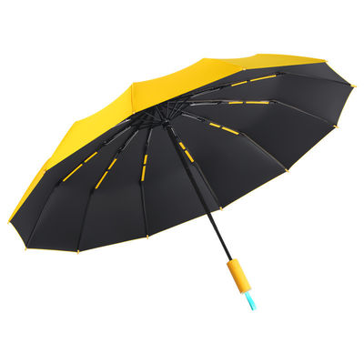 Protection UV 72 côtes 3 parapluie pliable avec des couleurs contrastées et un logo personnalisé