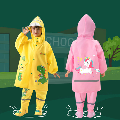 2023 École primaire Children's Raincoat Jardin d'enfants Poncho Garçons et filles Costume imperméable à l'eau