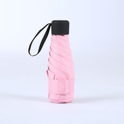 Cadeaux d'affaires Populaire Téléscopique Parapluie noire avec arbre en acier 5 fois Mini Poche UV