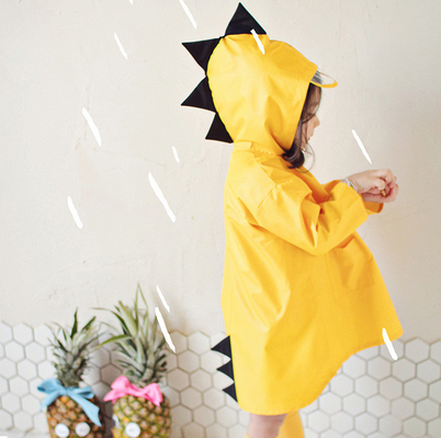 Long manteau de pluie transparent pour les petits dinosaures enfants de la maternelle et de la classe 1 à 3