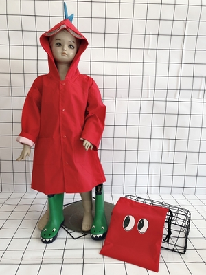 Long manteau de pluie transparent pour les petits dinosaures enfants de la maternelle et de la classe 1 à 3