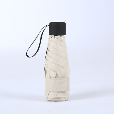 Cadeaux d'affaires Populaire Téléscopique Parapluie noire avec arbre en acier 5 fois Mini Poche UV