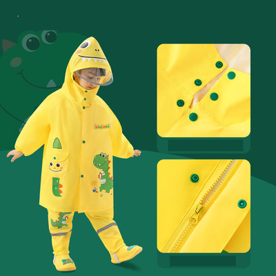 Des dessins animés de vêtements de pluie pour enfants en matériau d'Oxford couleur personnalisée