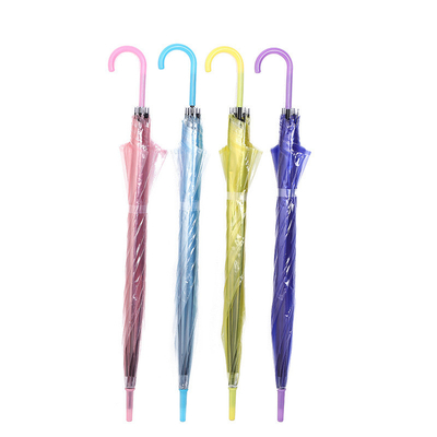 Plastique créatif petit frais long manche parapluie transparente avec fonction d'ouverture automatique