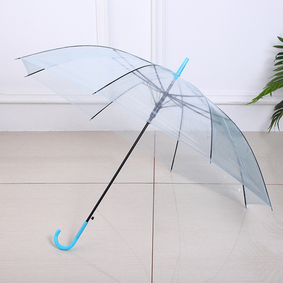 Plastique créatif petit frais long manche parapluie transparente avec fonction d'ouverture automatique