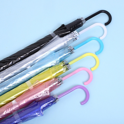 Plastique créatif petit frais long manche parapluie transparente avec fonction d'ouverture automatique