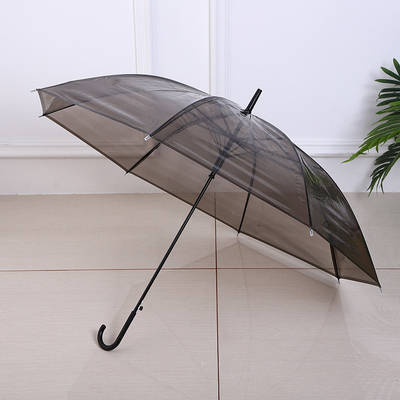 Plastique créatif petit frais long manche parapluie transparente avec fonction d'ouverture automatique