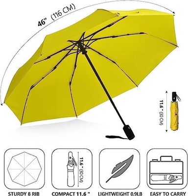 Mode 3 pliable 12K ouvert automatique personnalisé Logo imperméable à l'eau parapluie pour la pluie