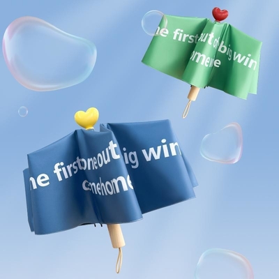 Parapluie d'amour incroyable Parapluie de polyester à 3 plies Parfaite pour les enfants et les femmes Logo personnalisé
