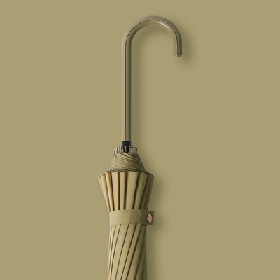 Le style minimaliste poignée en cuir 16 os Double parapluie météo pour la publicité cadeau