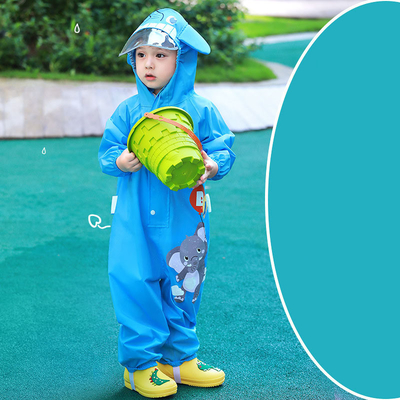 Équipement de pluie pour bébés de jardin d'enfants avec dessin animé de dinosaures imprimé pour les activités de plein air