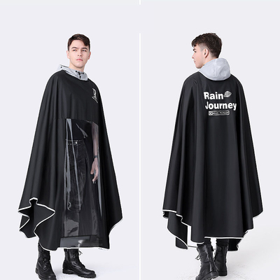 Poncho de pluie de taille conventionnelle pour voitures électriques à batterie 100% polyester en tissu Pongee