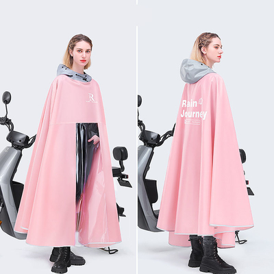Poncho de pluie de taille conventionnelle pour voitures électriques à batterie 100% polyester en tissu Pongee