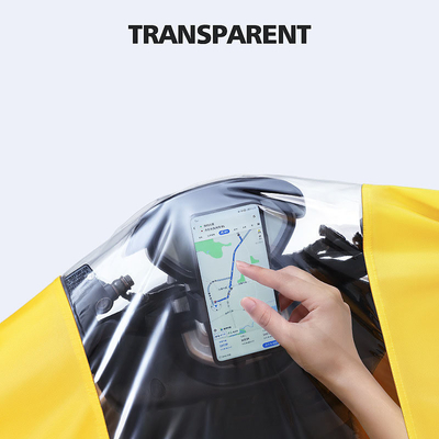 Poncho de pluie de taille conventionnelle pour voitures électriques à batterie 100% polyester en tissu Pongee