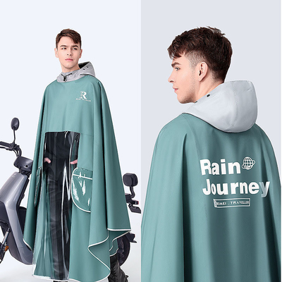 Poncho de pluie de taille conventionnelle pour voitures électriques à batterie 100% polyester en tissu Pongee