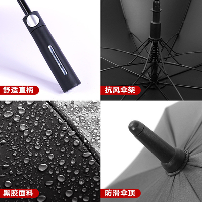 Parapluie publicitaire automatique cadeau avec poignée droite et matériau de panneau de poncho