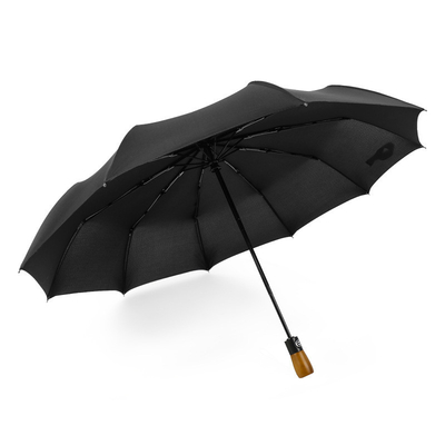 23 pouces cadre en fibre de verre Vinyle parapluie avec ouverture automatique et poignée en bois sur le marché