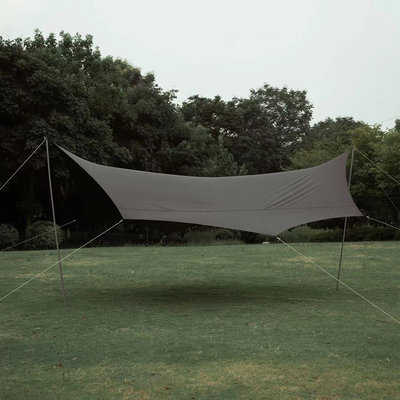 Tente de camping en aluminium avec bâton UPF 50 Couverture de toit Abri solaire Portable Grande plage de pique-nique