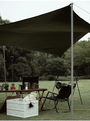 Tente de camping en aluminium avec bâton UPF 50 Couverture de toit Abri solaire Portable Grande plage de pique-nique