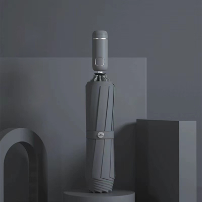 Design de style libre tout en un parapluie à poignée LED électrique pour la protection contre la pluie et le soleil