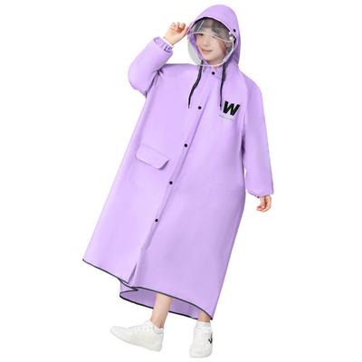 Activité en plein air Randonnée imperméable Voyage scolaire Poncho avec fermeture à glissière et bande réfléchissante