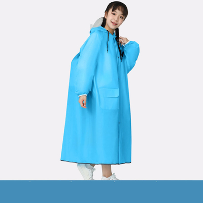 Activité en plein air Randonnée imperméable Voyage scolaire Poncho avec fermeture à glissière et bande réfléchissante
