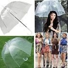 Parapluie transparente à côtes métalliques avec design Apollo et impression de logo personnalisé
